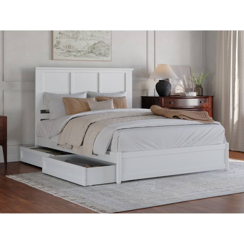 Felicity Platform Bed with Panel Footboard and Storage Drawers