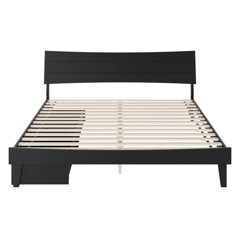 Phoenix Wood Platform Bed with Storage Drawers