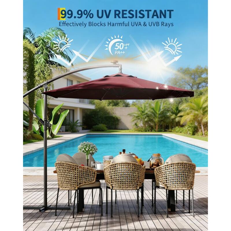 Cantilever Umbrella, with 360° Rotating