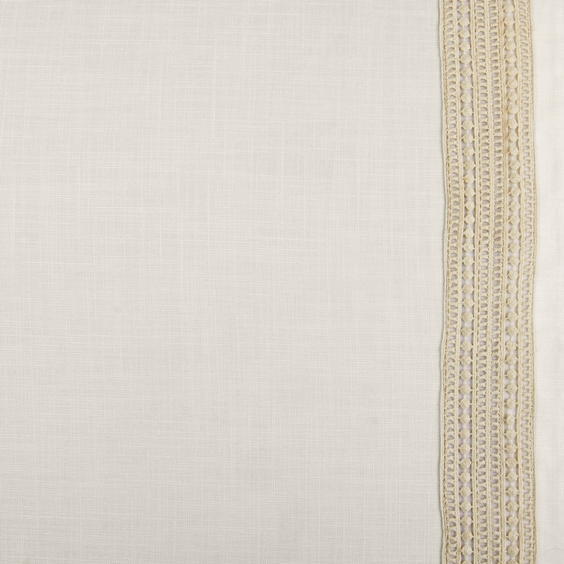 Exclusive Fabrics Bordered Textured Cotton Curtains For Bedroom & Living Room Curtains - Single Panel Drapes