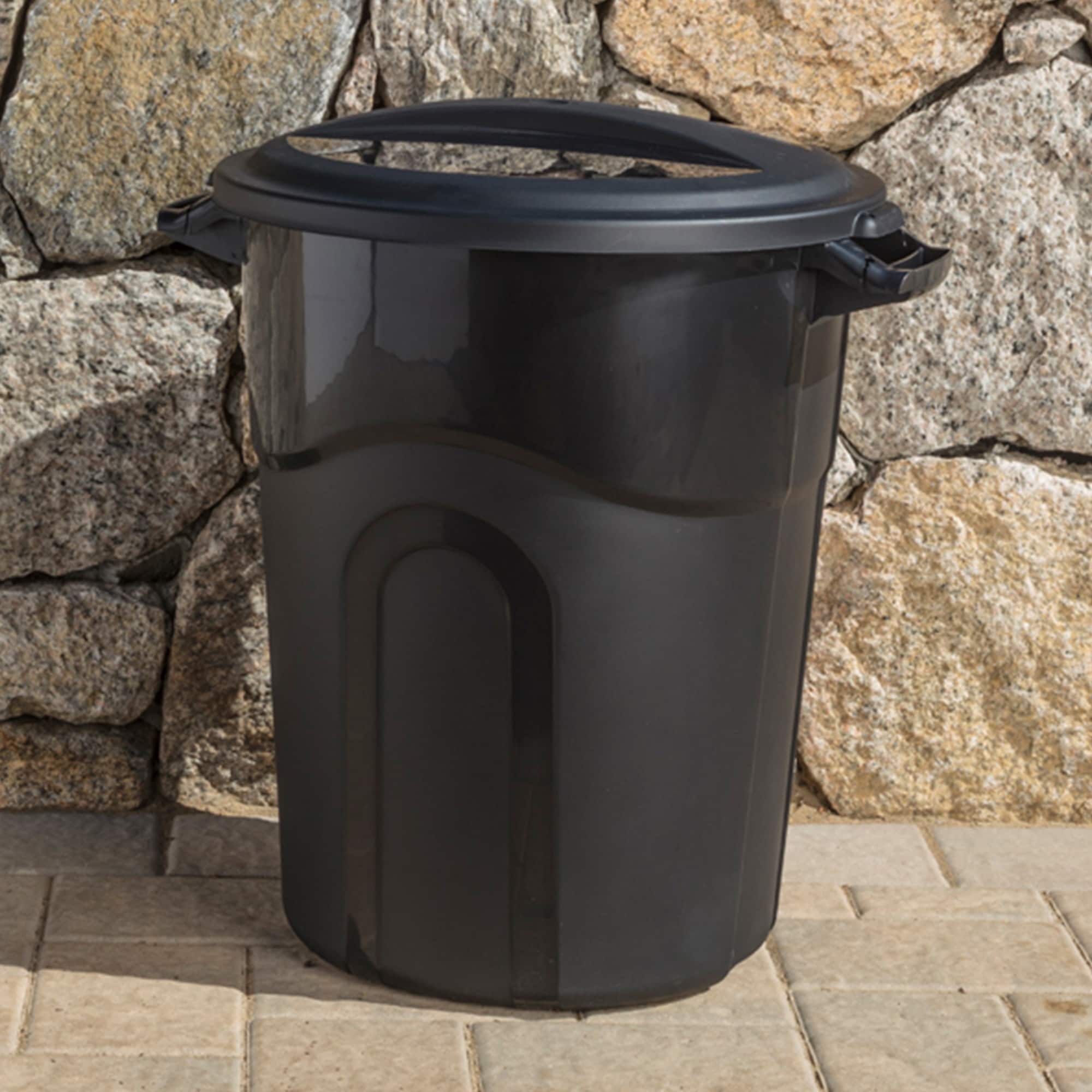 United Solutions 20 Gallon Round Waste Container With Click Lock