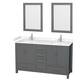 Option Dark Gray / Carrara Cultured Marble Top / Brushed