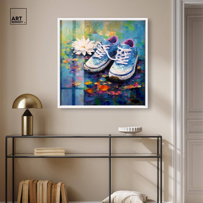 Lily Pad Sneakers Shadowbox by Art Remedy