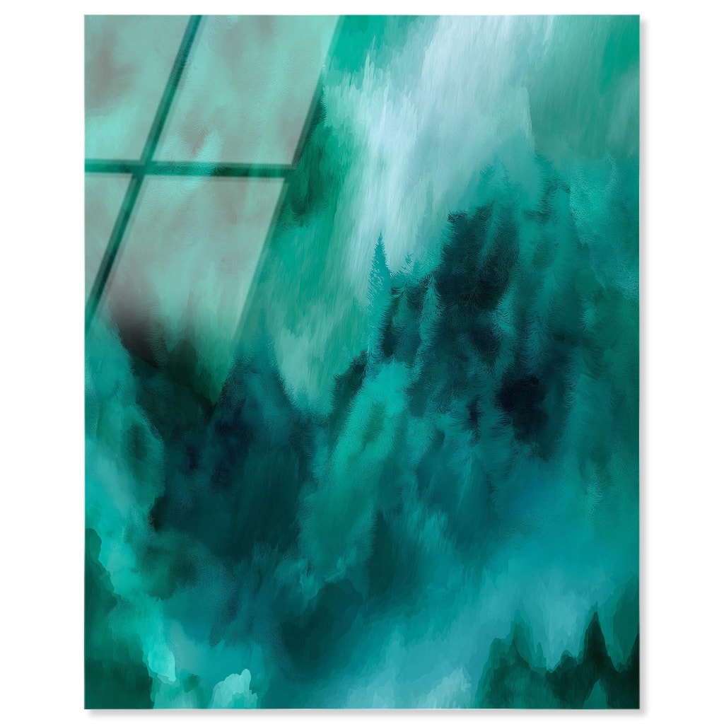 Textured Teal I Acrylic by Art Remedy, Ready to Hang