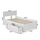 preview thumbnail 8 of 7, Orlando Twin Platform Bed with Footboard & 2 Storage Drawers in White