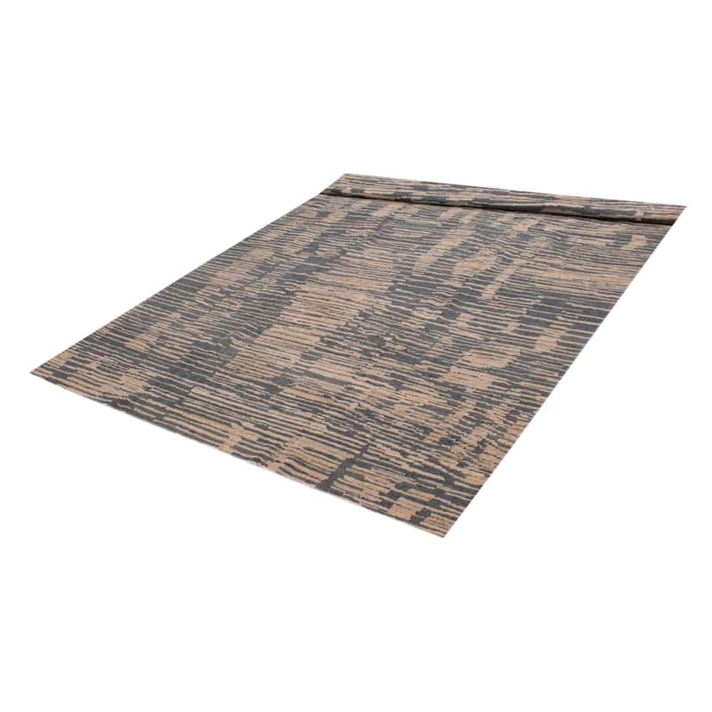 ECARPETGALLERY Hand-knotted Tangier Grey Wool Rug - 9'10 x 13'9