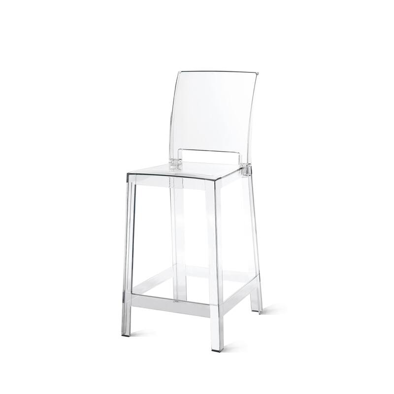 Clear Counter Height Bar Stool (Set of 2)