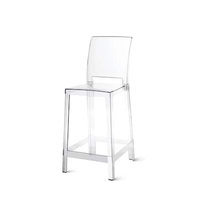 Clear Counter Height Bar Stool (Set of 2)