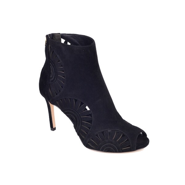 tory burch black suede booties