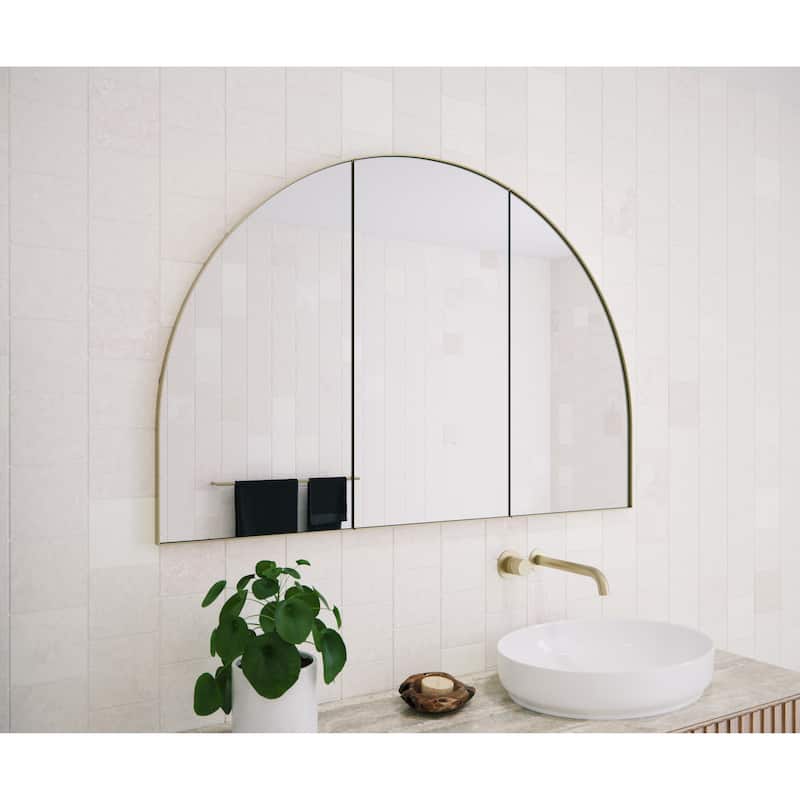 Three Door Steel Frame Arch Shape Medicine Cabinet