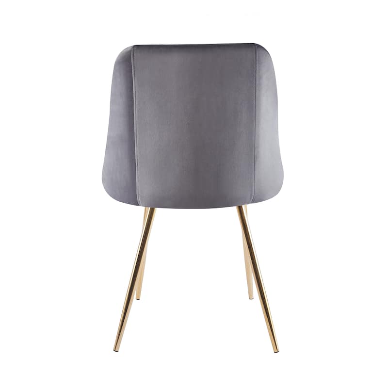 Porthos Home Pema Dining Chairs Set of 2, Velvet, Gold Chrome Legs