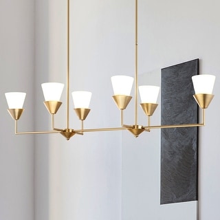 Luxury Posh Chandelier, 11H x 15.5W, with English Country Style, Soft Gold, UHP5045 by Urban Ambiance - 11''H x 15-1/2"W x 50''D