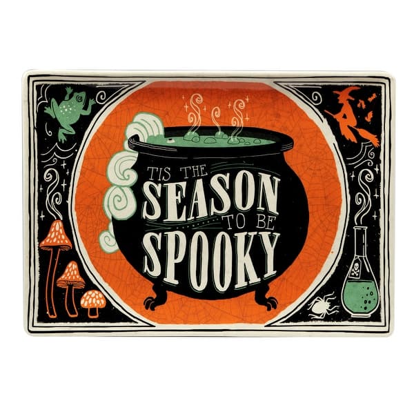 slide 2 of 3, Certified International Scaredy Cat Rectangular 14-inch x 10-inch Platter - 14" x 10" x 1.25"