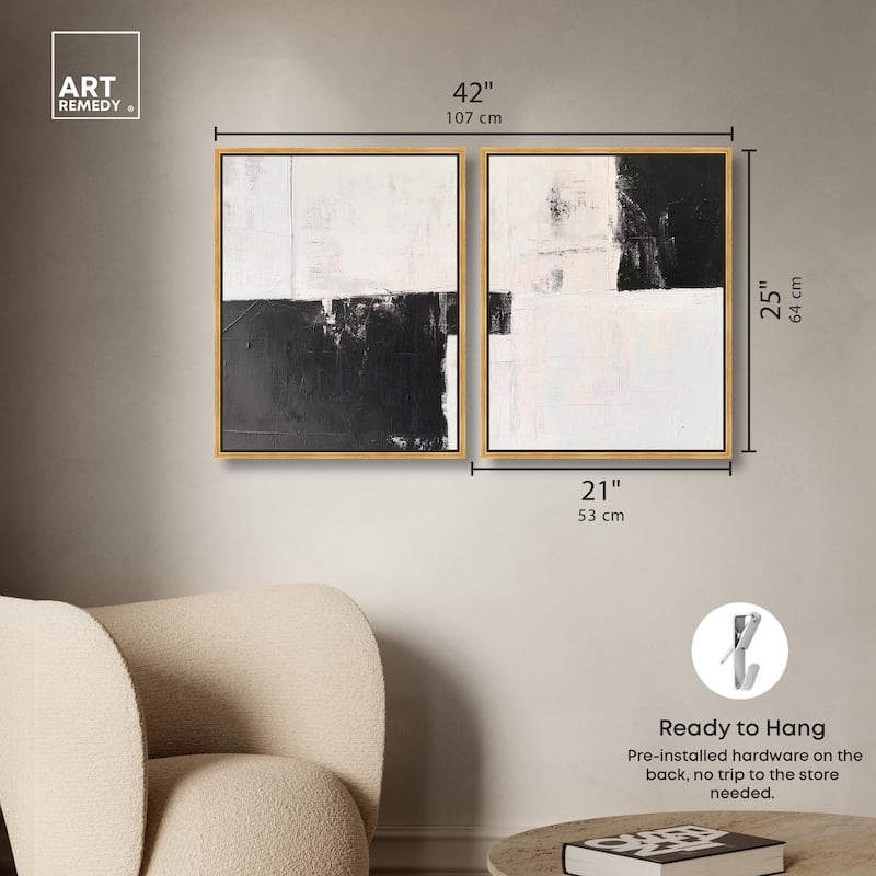 Shattered Symmetry II Canvas Set of 2 by Art Remedy