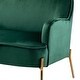 preview thumbnail 84 of 117, Barbara 43" Contemporary Velvet Loveseat Sofa with Goldtone Metal Legs by HULALA HOME