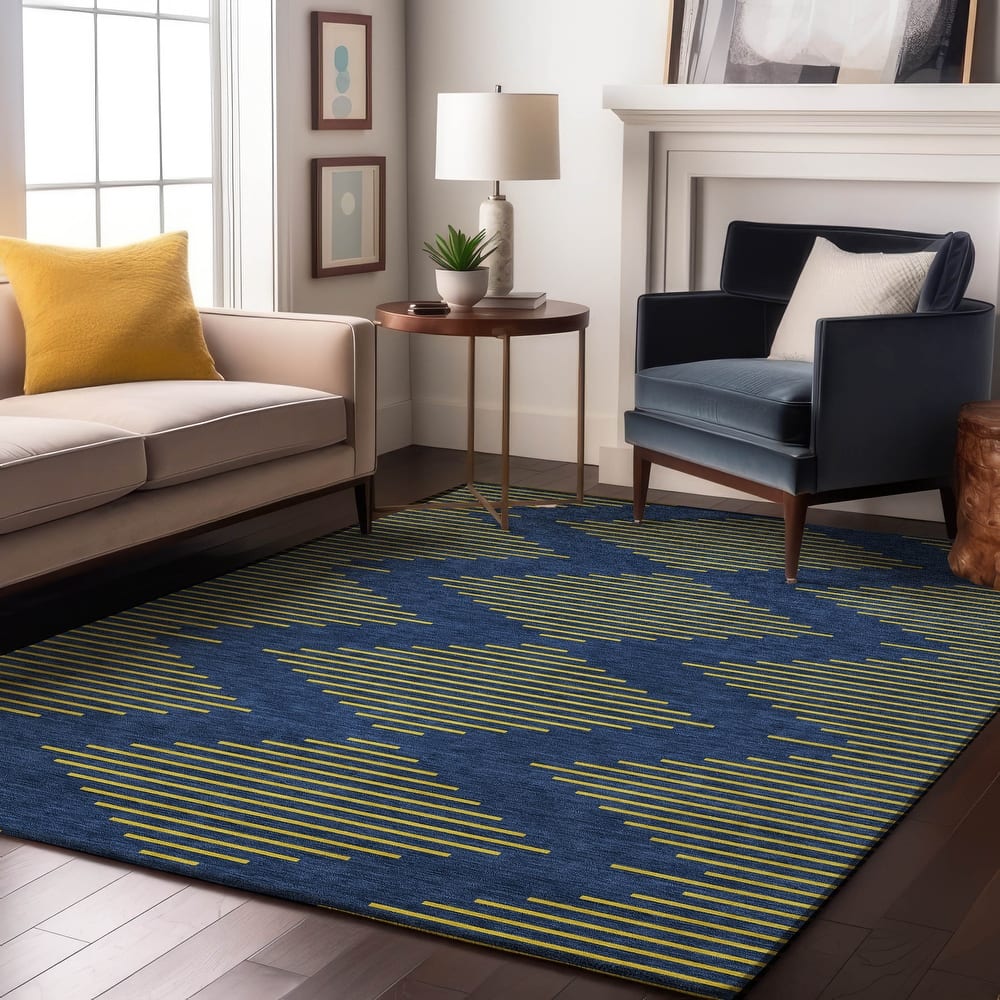 Premium Washable Super Soft Global Stripes Mayfield Rug