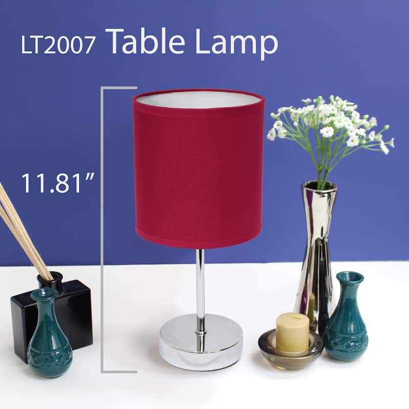 Simple Designs 11.81" Basic Mini Table Lamp with Feit LED Bulb Included - 11.81