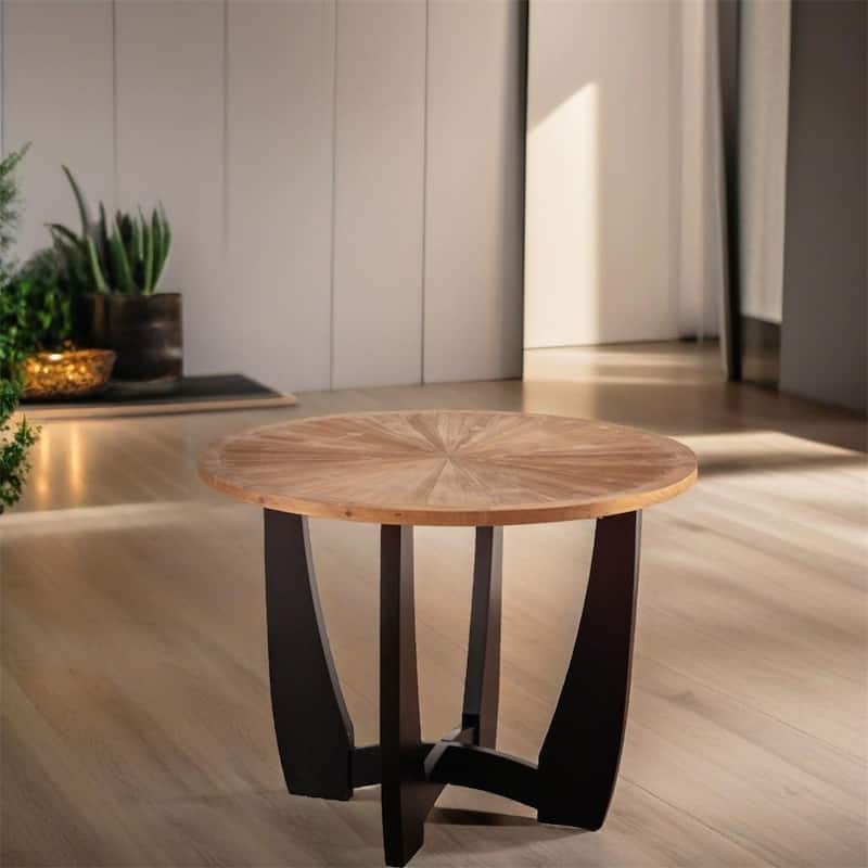 Vintage Style Round Dining Table with Scattering Pattern and Legs Bed