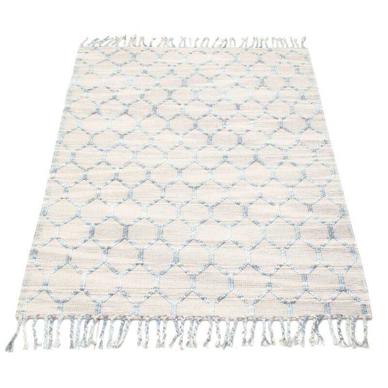 ECARPETGALLERY Braid weave Sienna Tan Wool Rug - 4'11 x 7'11