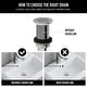 preview thumbnail 44 of 50, VIGO 1.75" W Vessel Bathroom Sink Grid Drain
