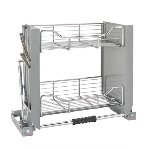 Rev-A-Shelf 5PD-24CRN 24" Chrome Convenient Wall Cabinet Pull-Down Shelf System