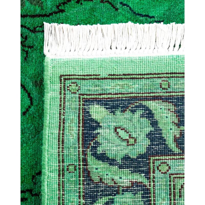 Contemporary Overdyed Wool Hand Knotted Runner - 2' 7" x 10' 4"