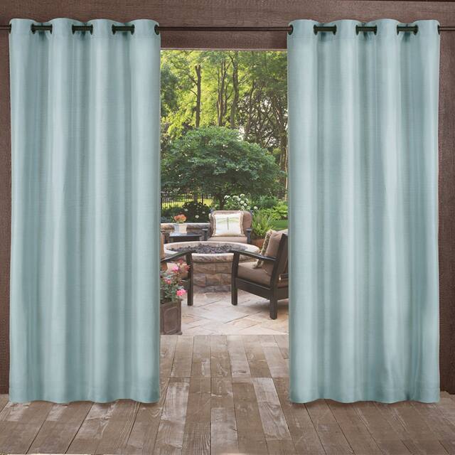 ATI Home Biscayne Indoor/Outdoor Grommet Top Curtain Panel Pair