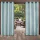 ATI Home Biscayne Indoor/Outdoor Grommet Top Curtain Panel Pair - 54X108 - Pool Blue
