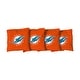 preview thumbnail 1 of 1, Miami Dolphins NFL Football Orange Cornhole Bags All-Weather Resin Filled