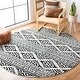 preview thumbnail 29 of 112, SAFAVIEH Tulum Bora Moroccan Boho Chic Area Rug 10' Round - Ivory/Black