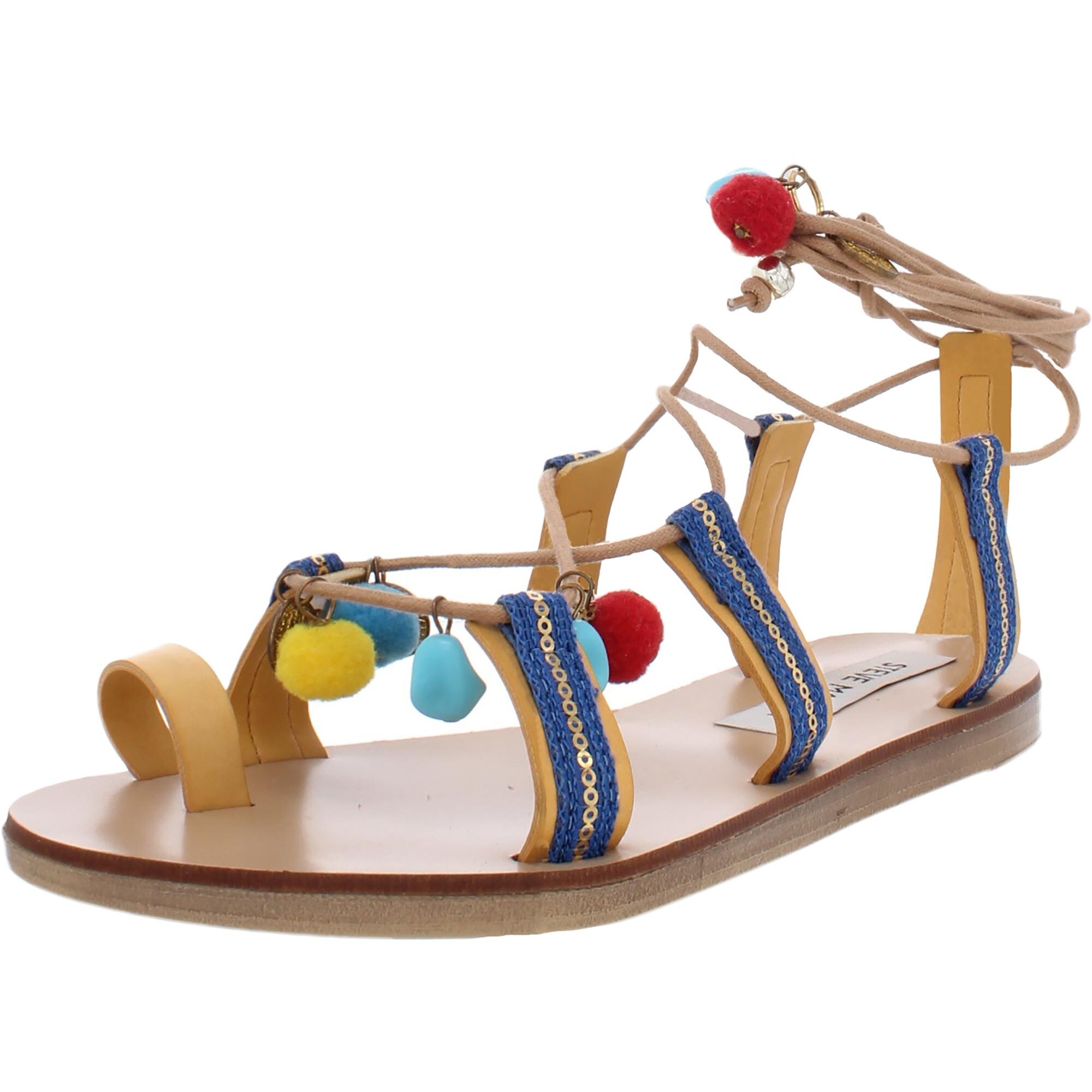 steve madden lace up flat sandals