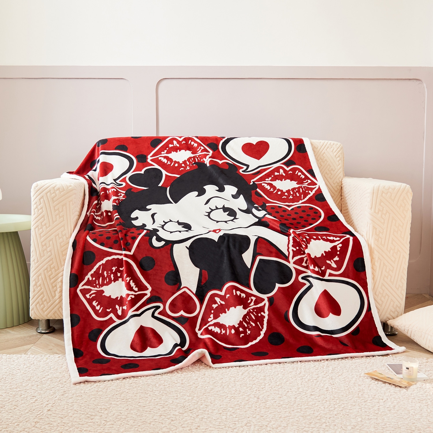 Betty boop fleece throw sales