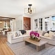 preview thumbnail 46 of 61, Zjvaive 3-Light Rectangular Semi Flush Mount Ceiling Light Farmhouse Metal Cage Light Fixture