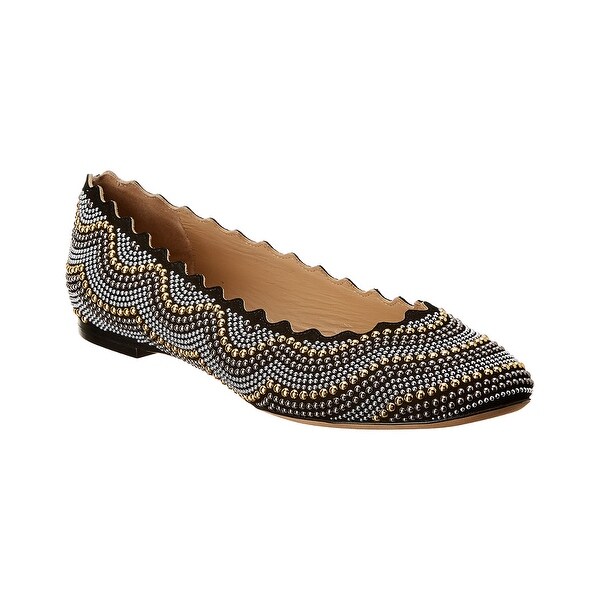 chloe lauren studded flats