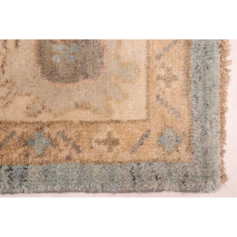 ECARPETGALLERY Hand-knotted Modern Oushak Light Denim Blue Wool Rug - 10'1 x 13'10