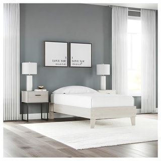 Signature Design by Ashley Socalle Whitewashed Woodgrain Platform Bed
