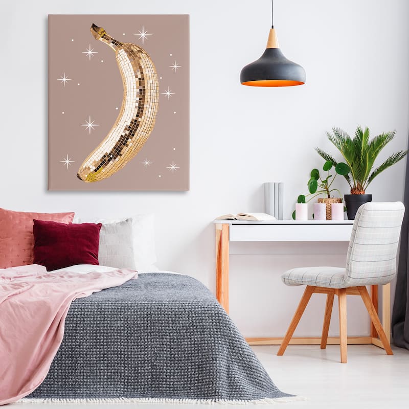 Stupell Luminous Glam Banana Canvas Wall Art Design By Lil' Rue