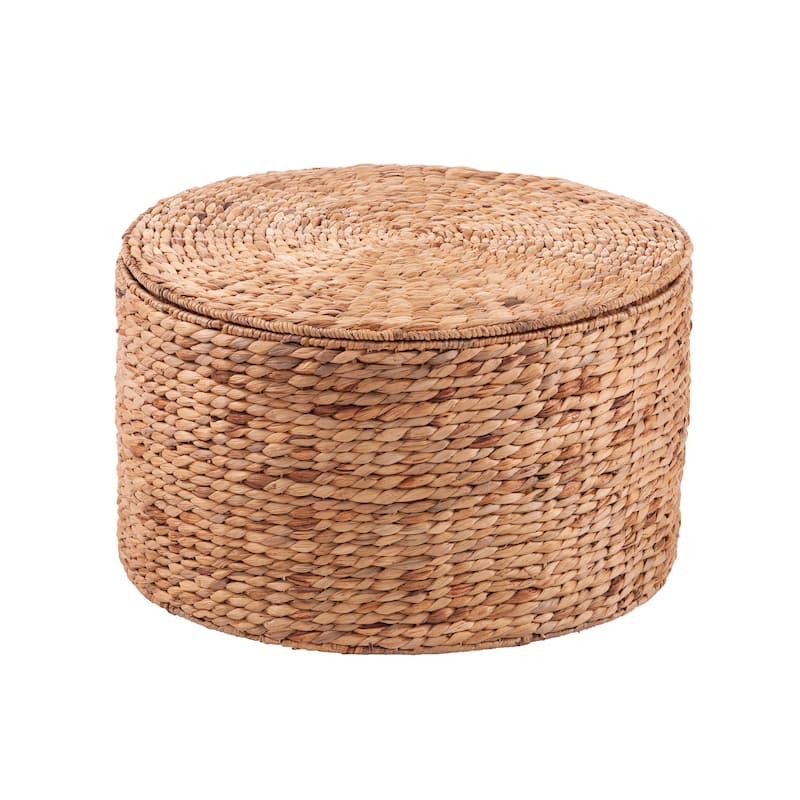 SEI Furniture Sachi Natural Woven Water Hyacinth Coffee Tables (Set of 2) with Storage