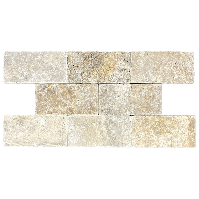 Philly Travertine 3" x 6" Tumbled Tile - 1 Box (5.50 sqft) - Beige
