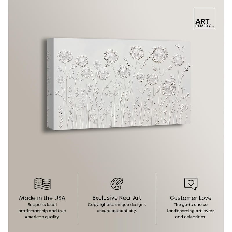 Floral Lace II Canvas by Art Remedy, Gallery Wrapped