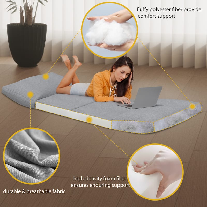 WOWMAX Floor Sofa Bean Bag Bed Folding Matress Bean Bag Chair