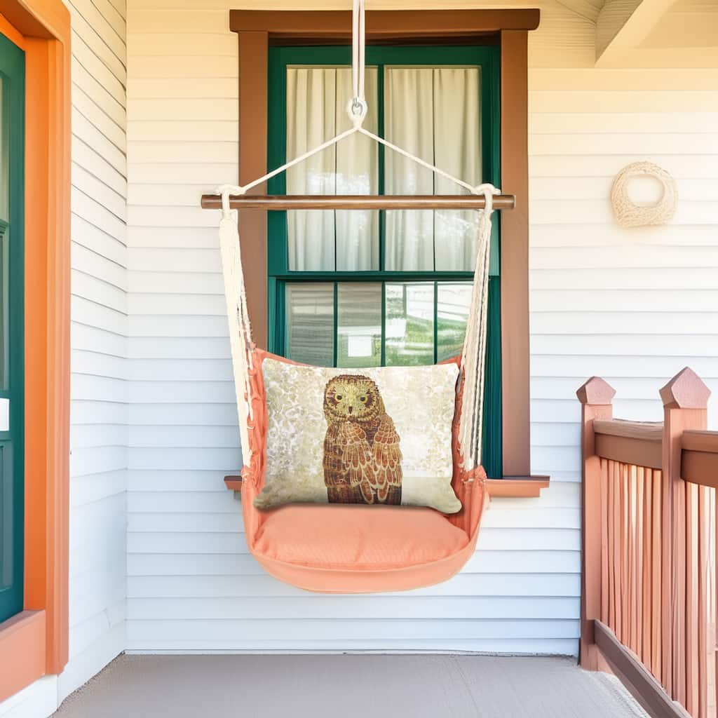Magnolia Casual Swing Set 4 piece - Living Coral w/ Owl Portrait