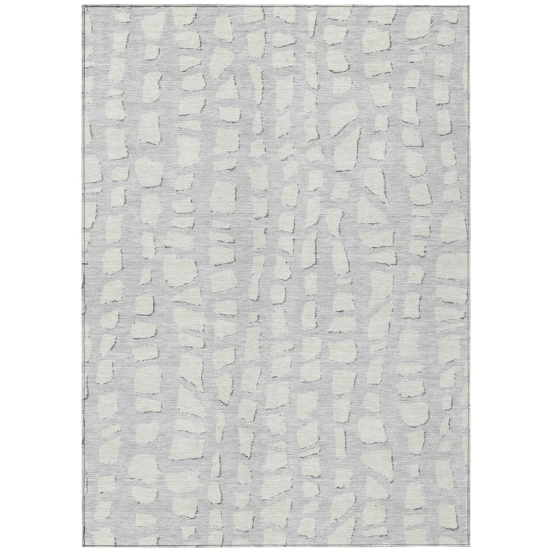 Machine Washable Indoor/ Outdoor Chantille Modern Abstract Rug