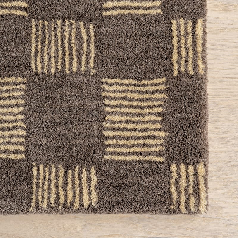 Quince Checkered Wool Area Rug