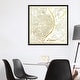 preview thumbnail 15 of 16, iCanvas "St. Louis Gold Leaf Urban Blueprint Map" by Hubert Roguski Framed