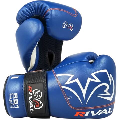Rival Boxing RB1 2.0 Ultra Hook and Loop Bag Gloves - Blue