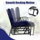 preview thumbnail 11 of 21, Patio Glider Rocking Chair with Curved Armrest and Breathable High Backrest - 28.5" x 26" x 35" (L x W x H)