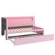 preview thumbnail 23 of 23, Twin Size Upholstered Daybed with Trundle, USB Ports and LED Belt