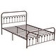 preview thumbnail 21 of 34, Industrial Metal Platform Bed Frame with Headboard Twin/Full/Queen/King Size Bed