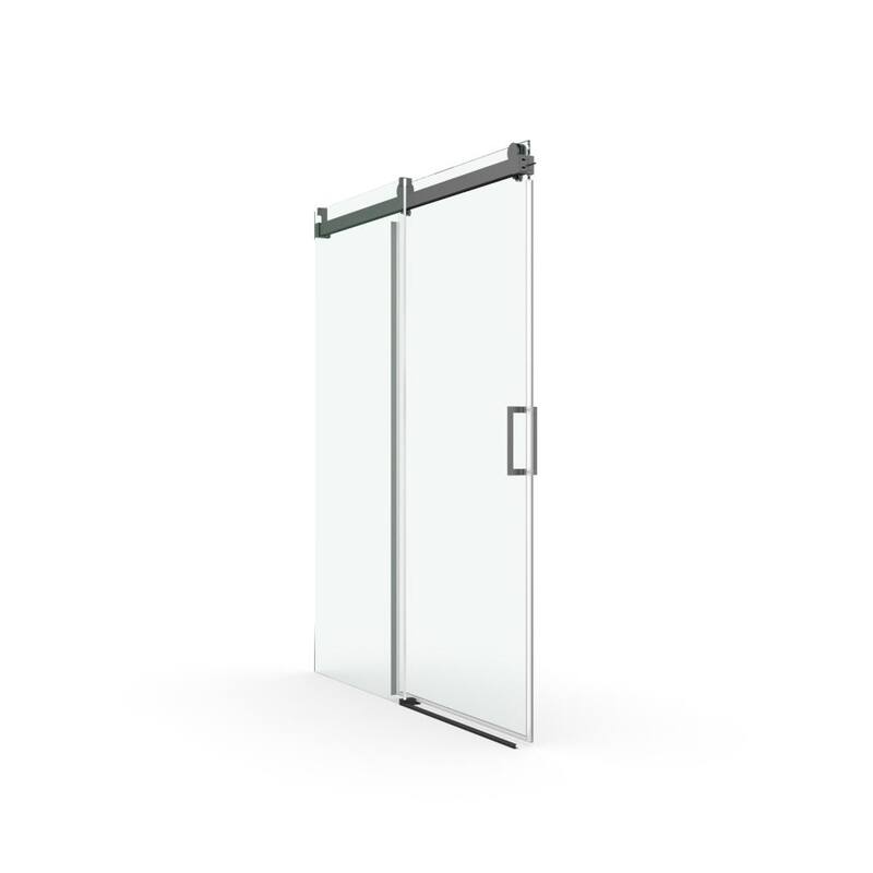 56 to 60 in W x 76 in H Sliding Frameless Soft-Close Shower Door